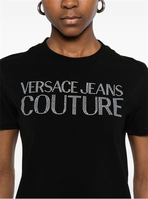 T-shirt donna Versace Jeans Couture nera Versace jeans Couture | 80HAHT09CJ03T899
